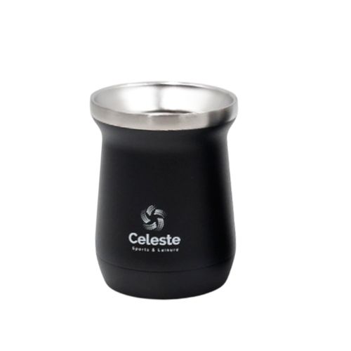 MATE CELESTE MAAA0001-N NEGRO OPACO ACERO 180ML DOBLE PARED