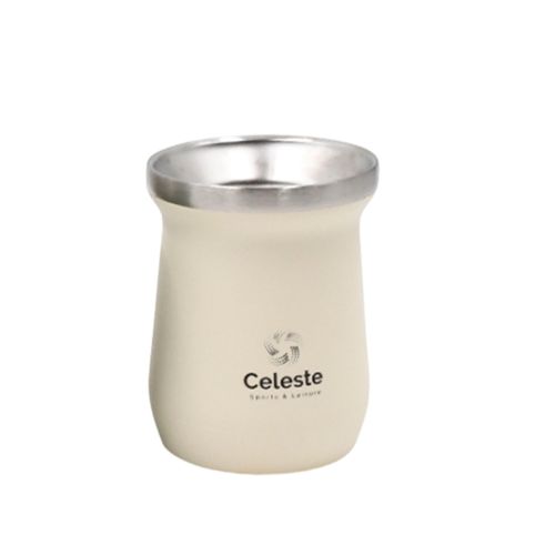 MATE CELESTE MAAA0001-O OFF WHITE ACERO 180ML DOBLE PARED