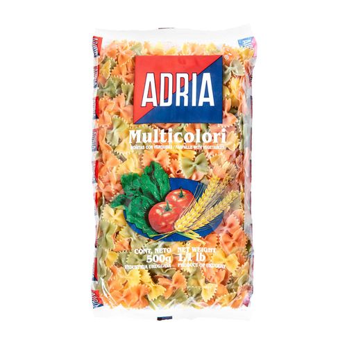 Fideos Adria Multicolor Corbatita 500Gr