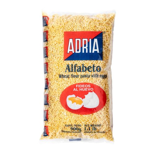 Fideos Adria Letras 500Gr .