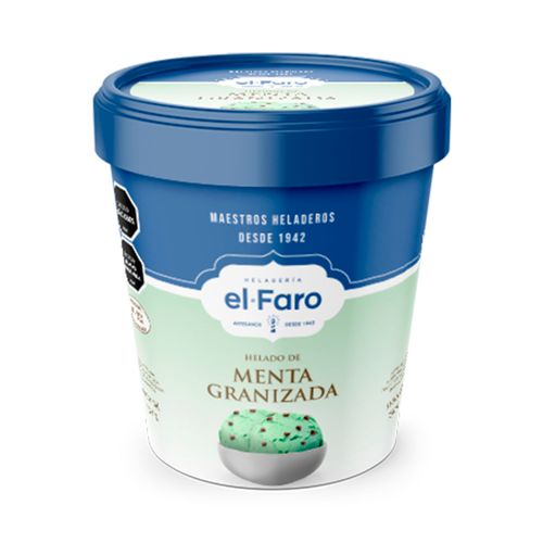 Helado El Faro Menta Granizada Plastico 1100Cc