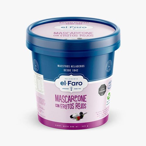 Helado El Faro Marcarpone Frutos Rojos 500Ml