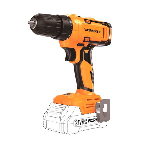 TALADRO WORKSITE CD332HM C/BAT PERCUTOR 2X21V/10MM