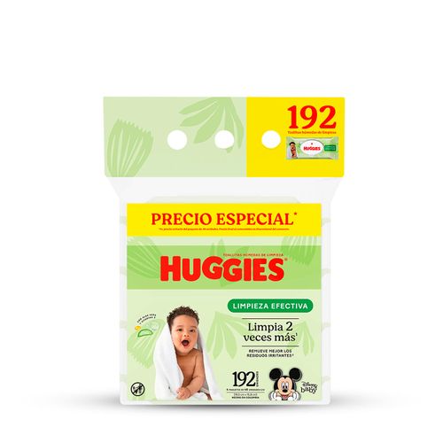 TOALLAS HUMEDAS HUGGIES LIMPIEZA EFECTIVA 192UN