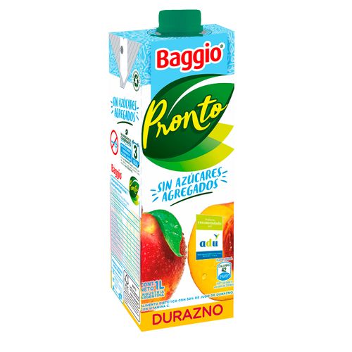 Jugo Baggio Sin Azucar Durazno Tetra 1Lt