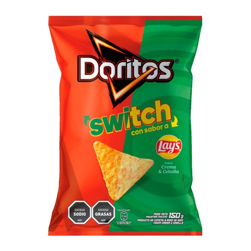 NACHOS DORITOS SWITCH SABOR CREMA Y CEBOLLA 150GR