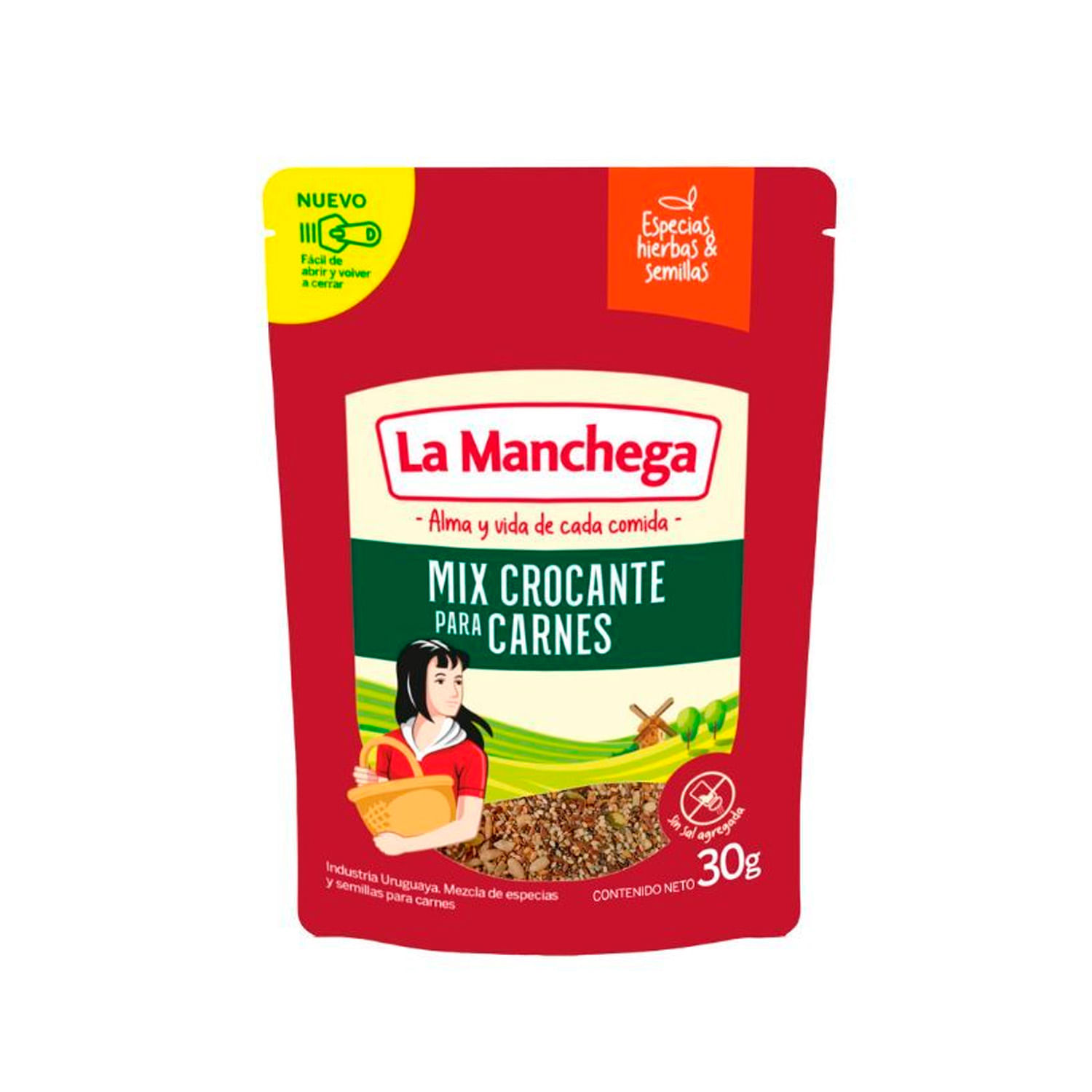 CONDIMENTO LA MANCHEGA CROCANTE PARA CARNES 30GR - El Dorado