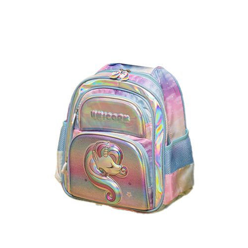 MOCHILA PLASTIFICADA UNICORNIOS TORNASOLADA NIÑA