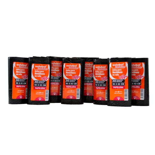 BOLSA DE RESIDUO SOLUBOL ROLLO 50X62 30UN
