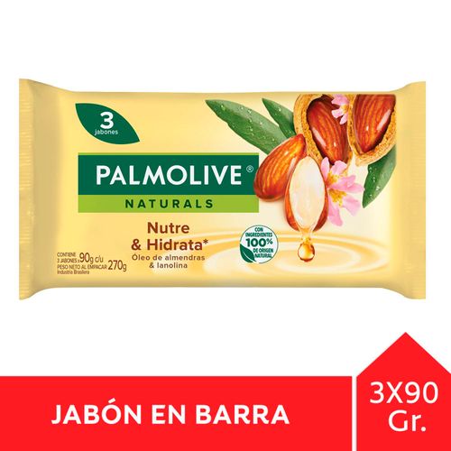 Jabon Palmolive Naturals Almendra Y Lanolina 3X90Gr