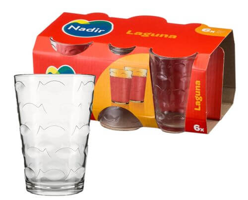 Vaso Nadir Laguna Multiuso 280Ml/6Un