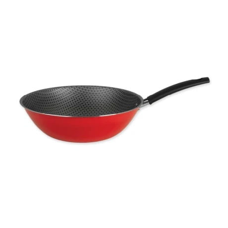 Sarten Multiflon Wok Rojo Aluminio 28Cm